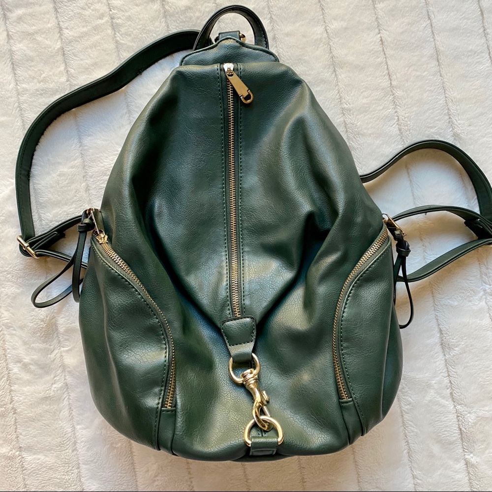 Faux leather backpack